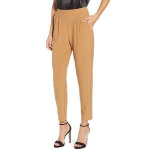 Leith Pleat Front Trousers Classic Pull On Pants - Size M NWT